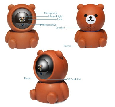 Bear Camera1080P Wifi IP Camera Auto Tracking IR Night Vision 